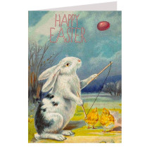 Bunny with Chicks Easter Card ~ England
